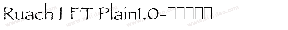 Ruach LET Plain1.0字体转换